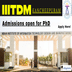 IIIDTM Kancheepuram Begins PhD Admission 2026; Apply by November 03